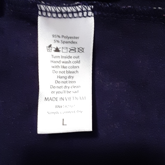 LuLaRoe Top - Large - Blue Silver - BB - Picture 3 of 3